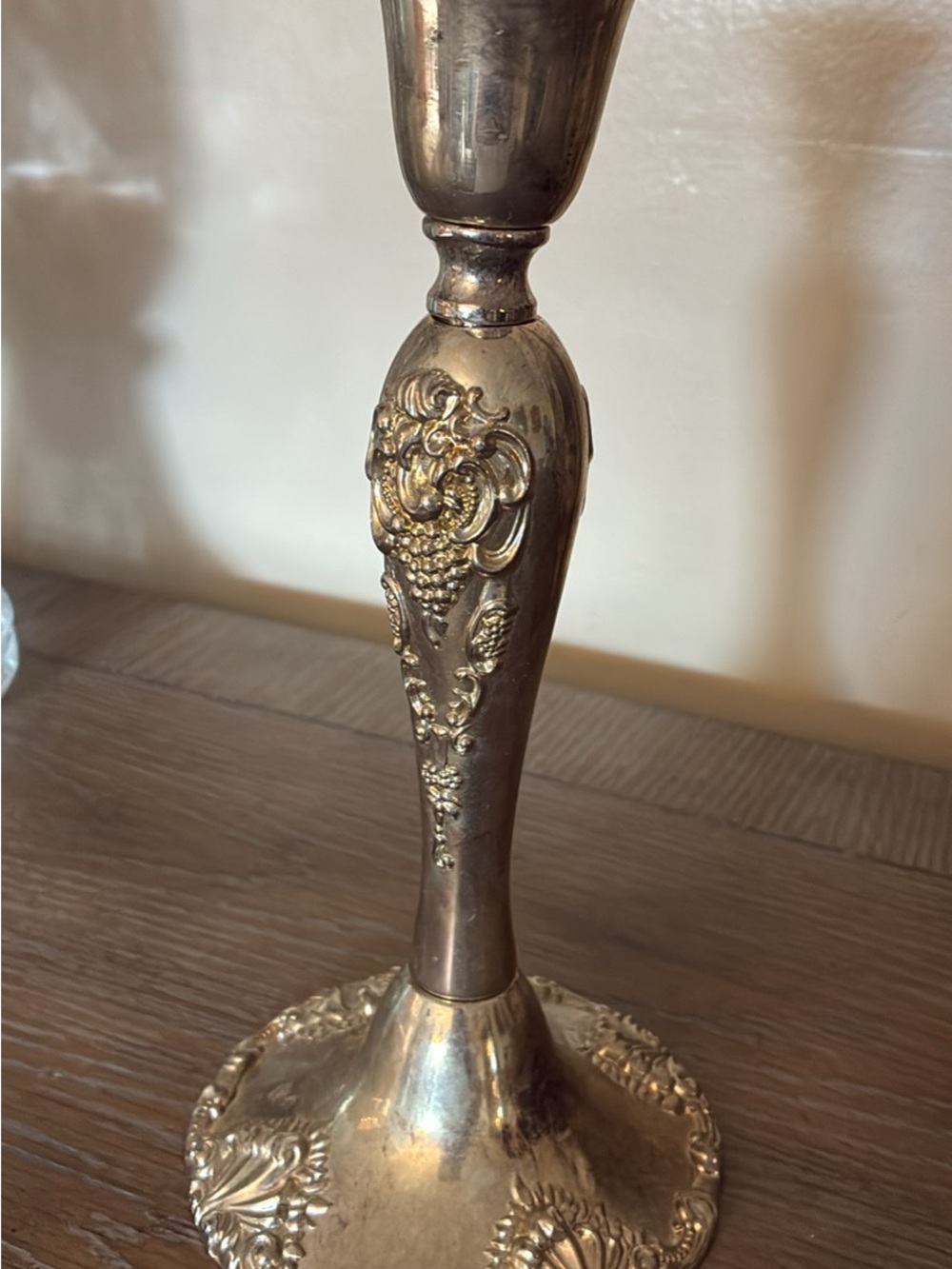 Godinger Gold Ornate Grape Motif Candlestick